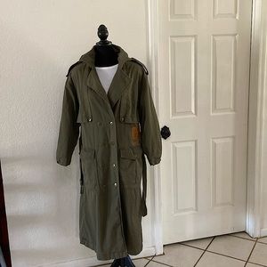Together Double Breasted Vintage Military Trench Coat
